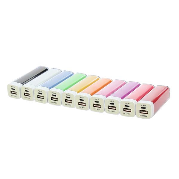 2600mAh Lipstick Battery Charger Power Bank For Cell Phone Tablet