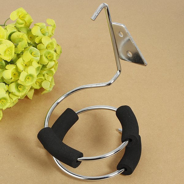 Wall Mount Spiral Hair Dryer Stand Holder Iron Bathroom Organizer Rack
