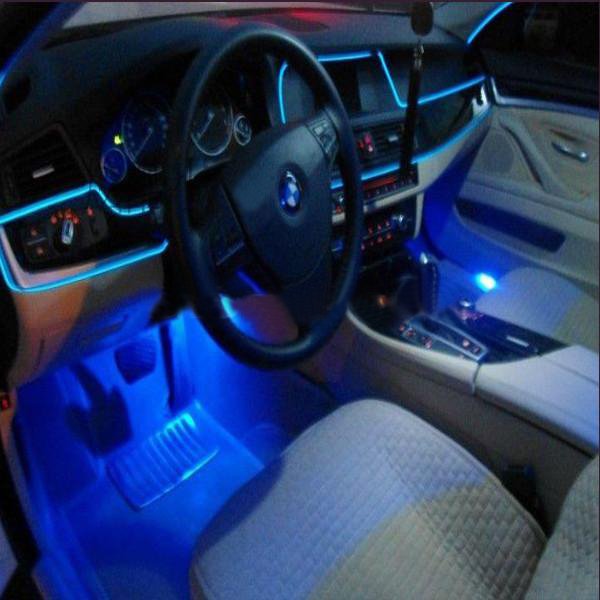 2M Flexible Car EL Wire Neon Light Dance Festival With Controller