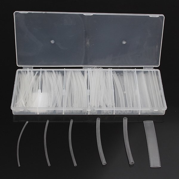 150Pcs Transparent 2:1 Polyolefin Heat Shrink Tubing Tube Sleeving