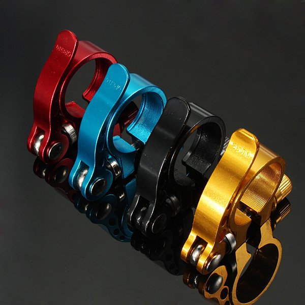Bicycle Quick Release Seat Post Clamp Aluminium Alloy 34.9mm MTB Bike