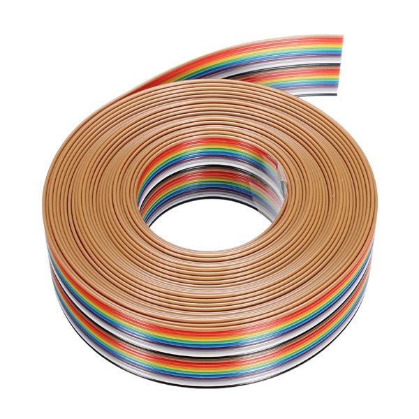 5M 1.27mm 20P DuPont Cable Rainbow Flat Line Support Wire Soldered