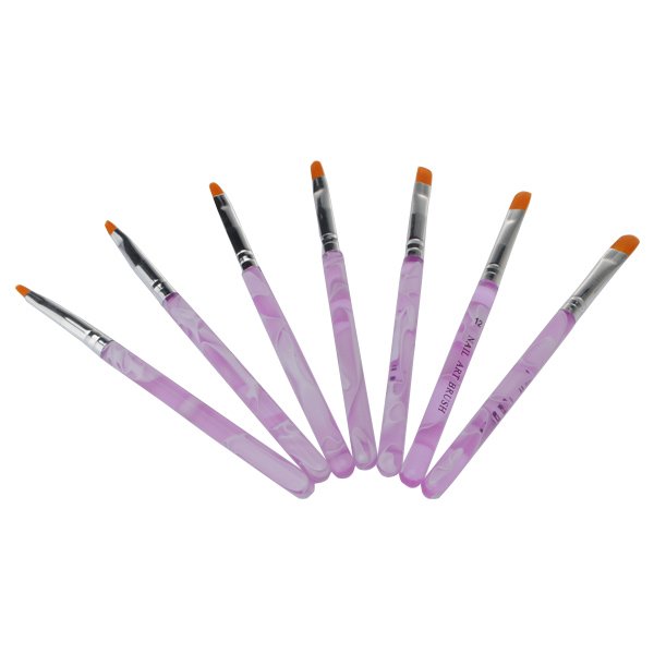 7 UV Gel Acrylic Nail Art Tips Builder Brush Pen Design