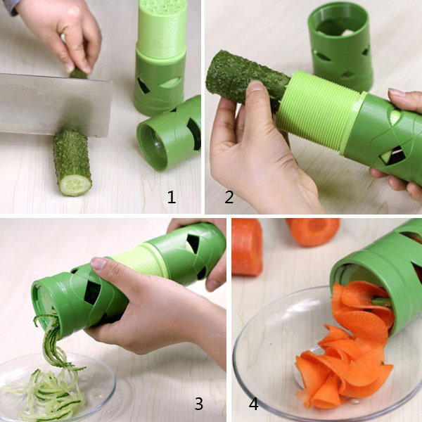 Multifunction Vegetable Fruit Cucumber Turning Cutter Slicer