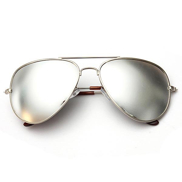 UV400 Polarized Goggle Metal Aviator Sunglasses Eyewear Mirror