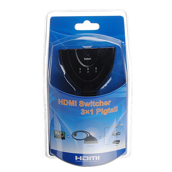3Port 1.3B HDMI Splitter Switch Switcher For HDTV 1080P