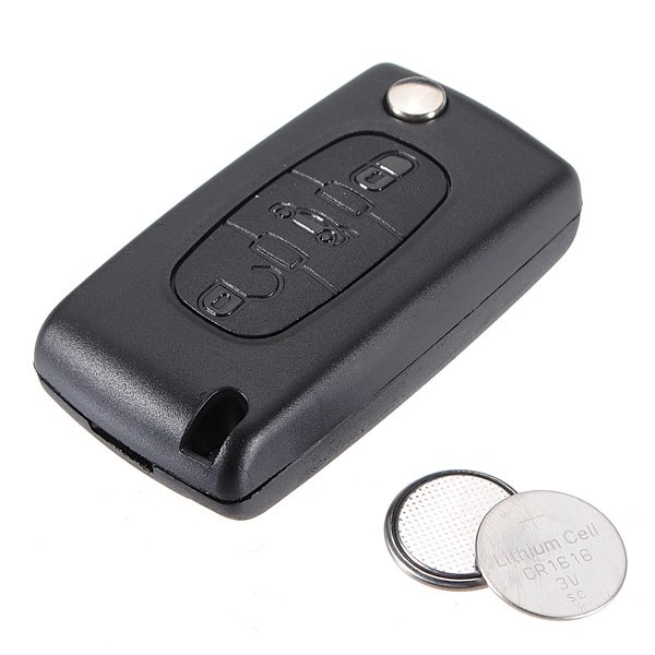 Peugeot 107 207 3 Buttons Remote Flip Folding Key Shell Case