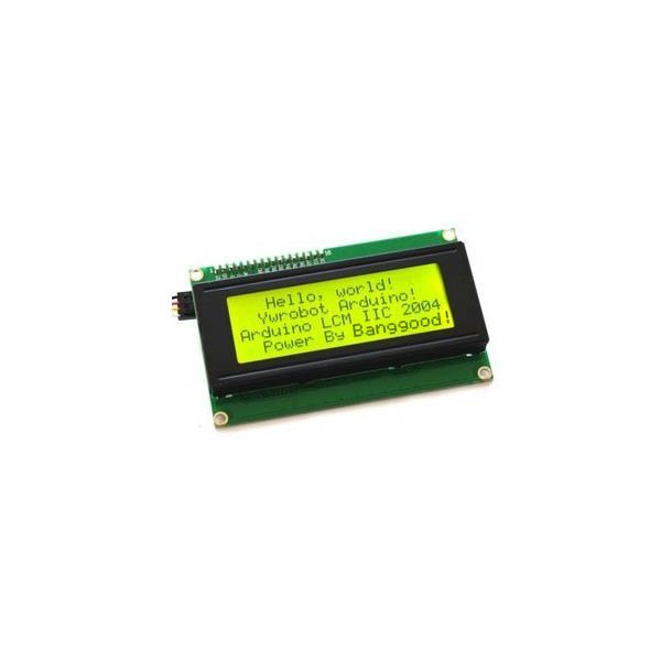 IIC / I2C 2004 204 20 x 4 Character LCD Display Module Yellow Green