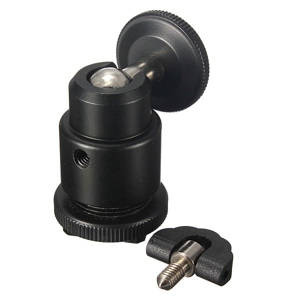 1/4 Inch Hot Shoe Ball Head Flash Bracket Holder Mount For Camera Tripod LED Light
