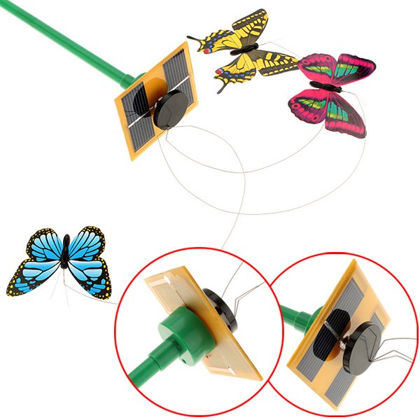 Solar Power Flying Color Butterfly Garden Yard Decoration 3 PCS/Set