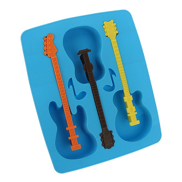 Acoustic Guitar Chocolate Mould Maker Cake Ice Tray Jelly Party