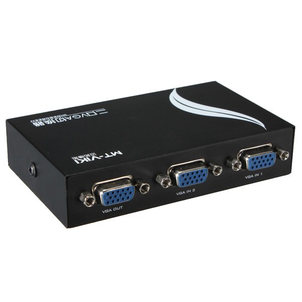 2 Port VGA SVGA 2 To 1 Monitor Sharing Switch