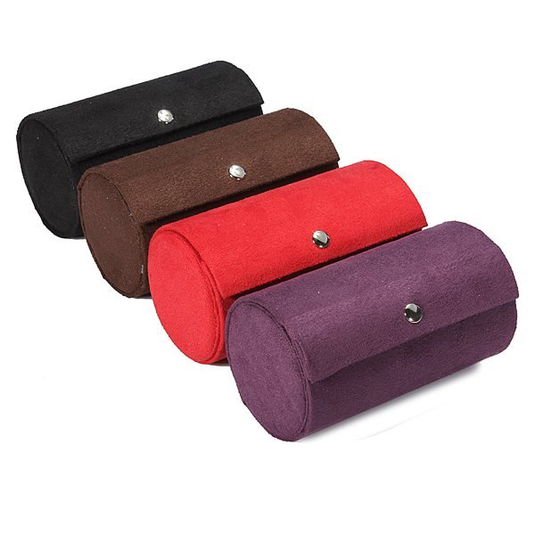 Multicolor 3 Layers Round Ring Earrings Jewelry Storage Gift Box