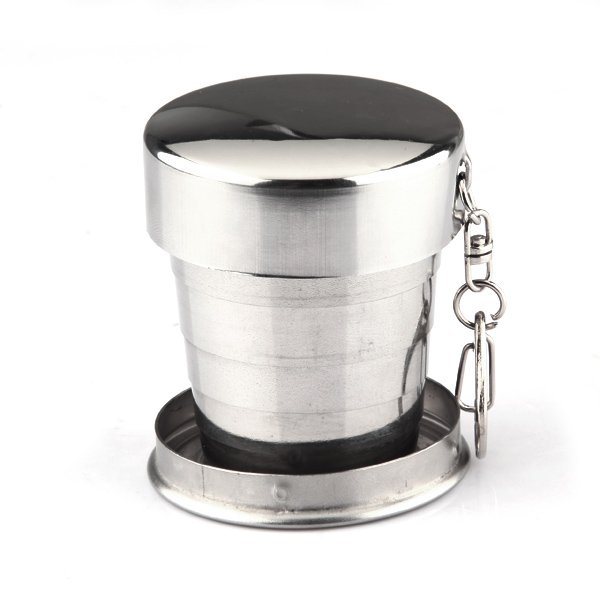 75ml Stainless Steel Travel Folding Collapsible Telescopic Cup