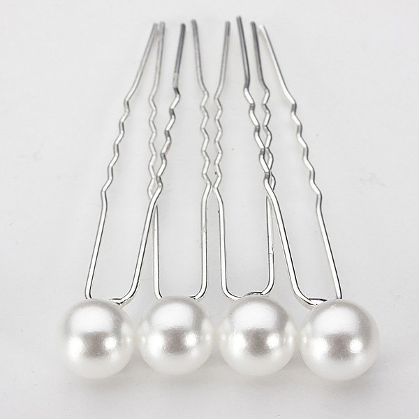 20PCS White Pearl Alloy Hairpins Wedding Bride Hair Accessories