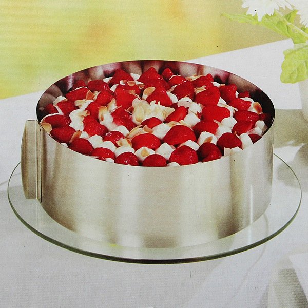 6 to12Inch Stainless Steel Adjustable Mousse Cake Ring Baking Mold