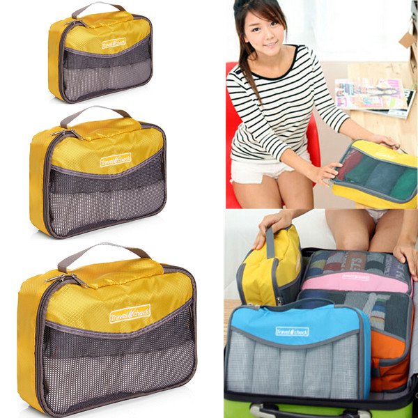 Portable Nylon Net Travel Luggage Underwear Organizer Handbag Storage