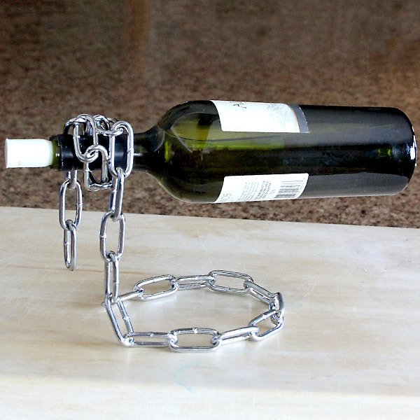 Floating Magic Chain Wine Bottle Holder Champagne Stand