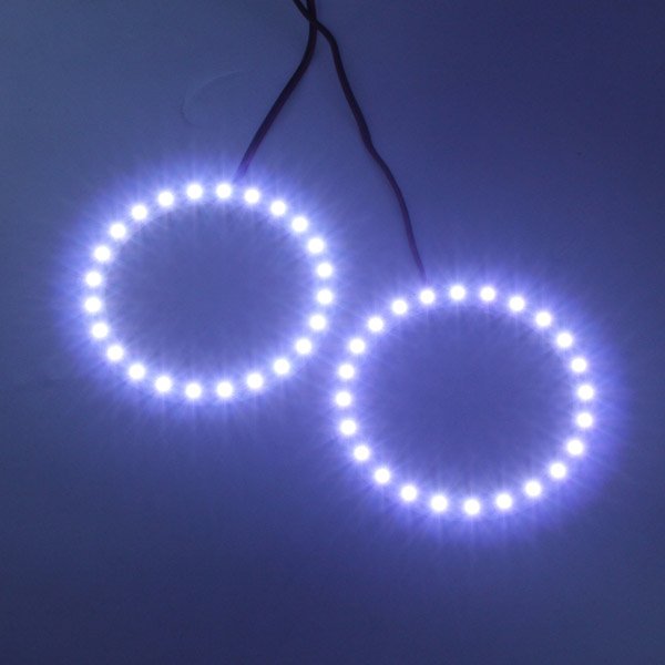 12V White Angel Eyes Headlight for BMW 24SMD LED Ring Car Light