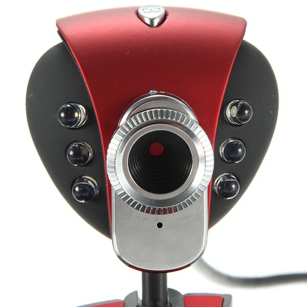 USB 50M 6 LED Night Vision Webcam Camera Web Cam With Mic PC Laptop