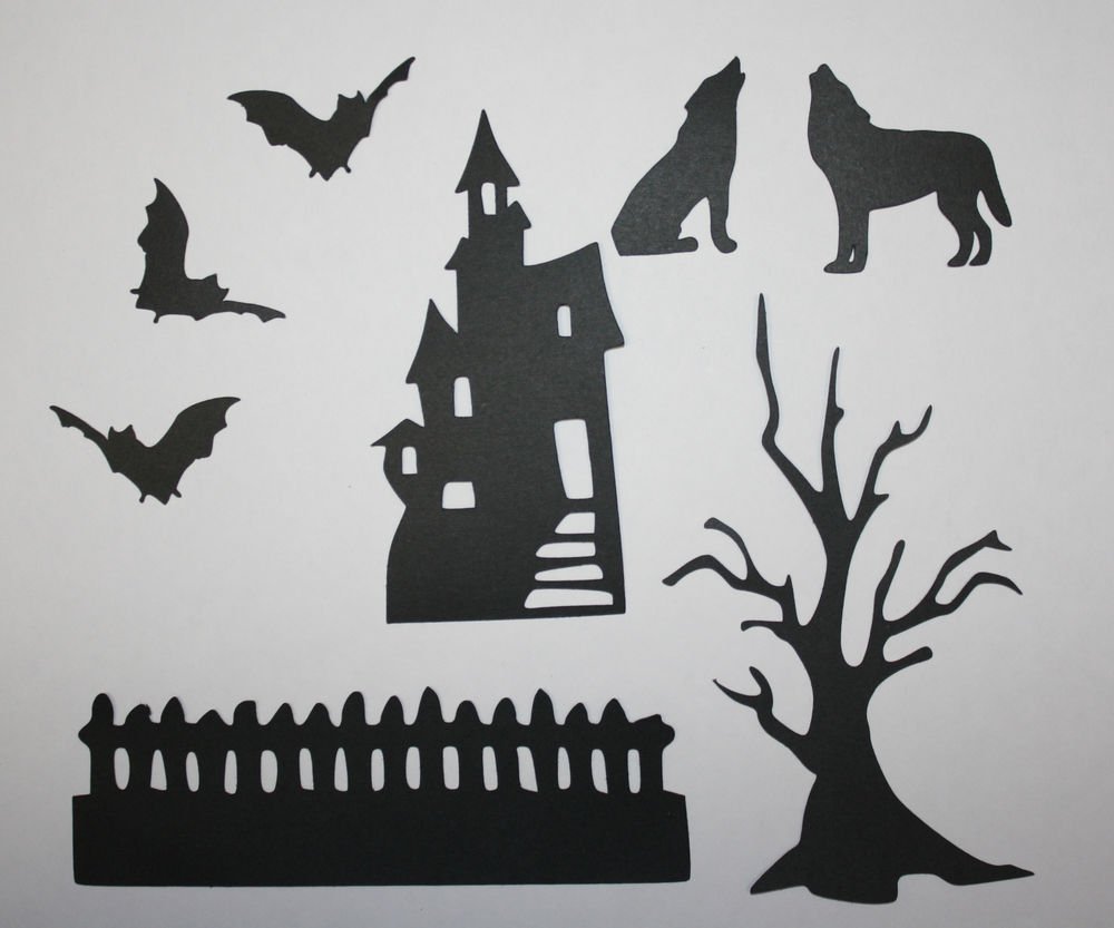 8 Piece's Of Halloween/Die Cuts/Scrapbooking/Card Making/Die Cuts/Holiday/Halloween