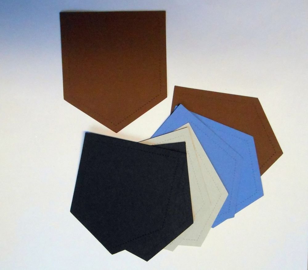 8"Stitched Look" Pockets/Scrapbooking/Die Cuts/Embellishments/Paper Cuts/Sizzix