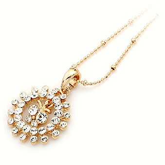 Yellow Gold Plated + Cubic Zirconia Necklace