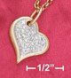 18K Vermeil Anklet with Illusion Heart and Diamond Chips
