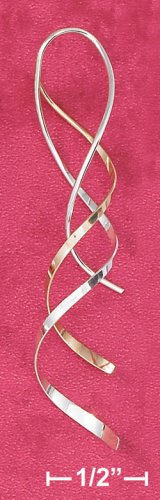 Silver and Gold Filled Double Streamer Earrings