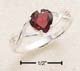 Twisted Shank Garnet Heart Ring
