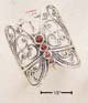 Filigree Butterfly with Garnet Body