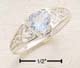 Filigree Blue Topaz Heart Ring