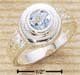 RoundInset Blue Topaz Ring