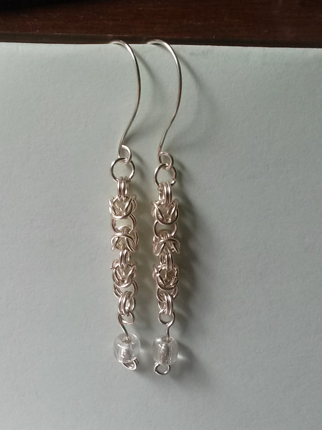 Hand-woven Byzantine Knot Earrings