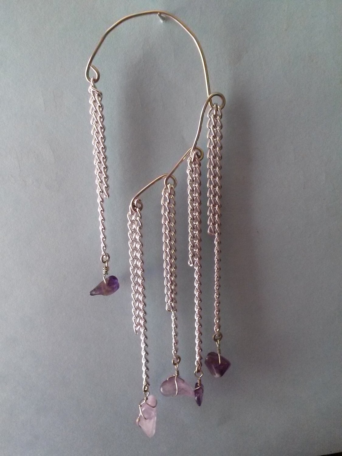 Amethyst Chip Chain Earcuff