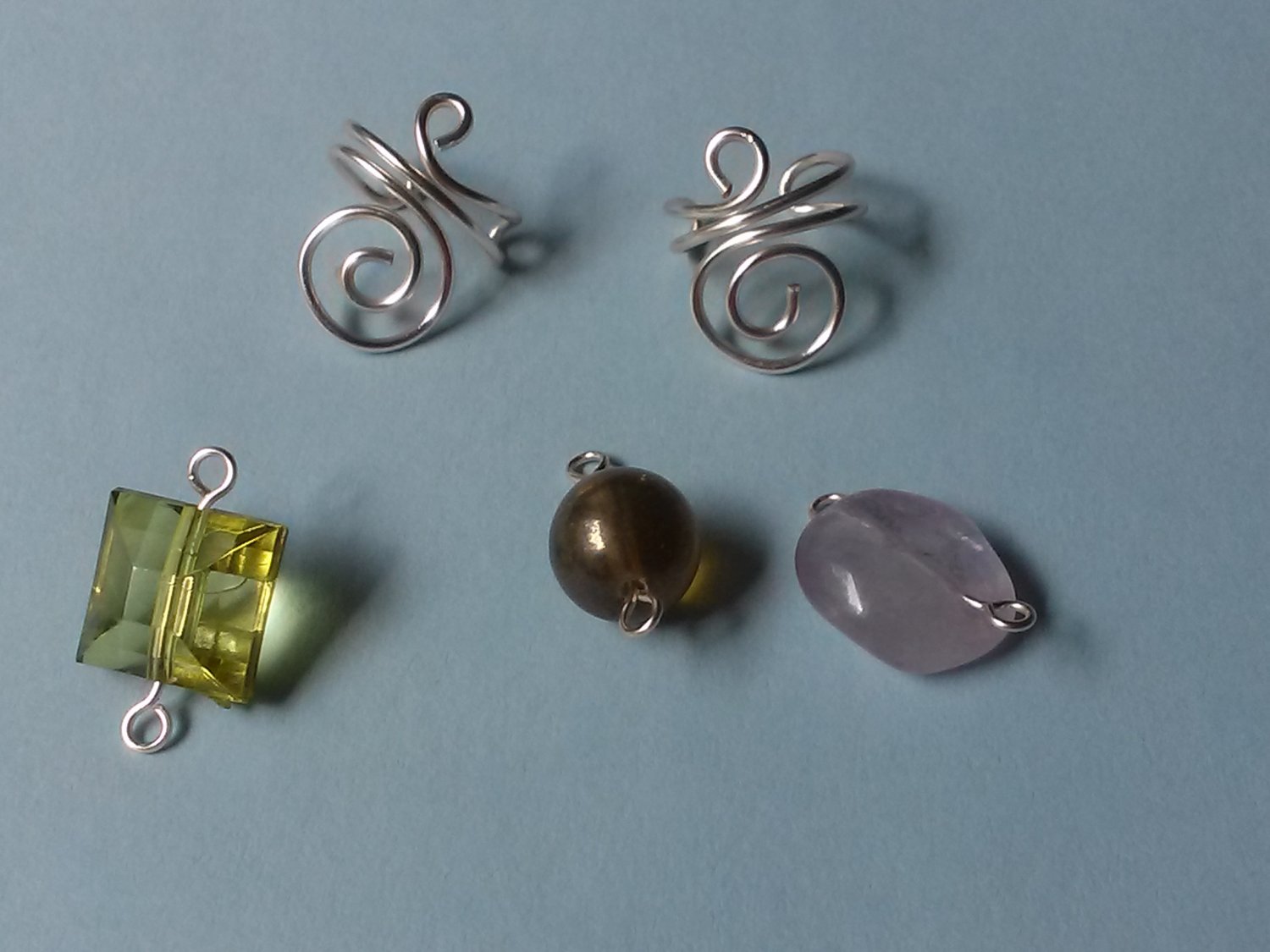 Spiral Earcuffs with Exchangeable Dangles