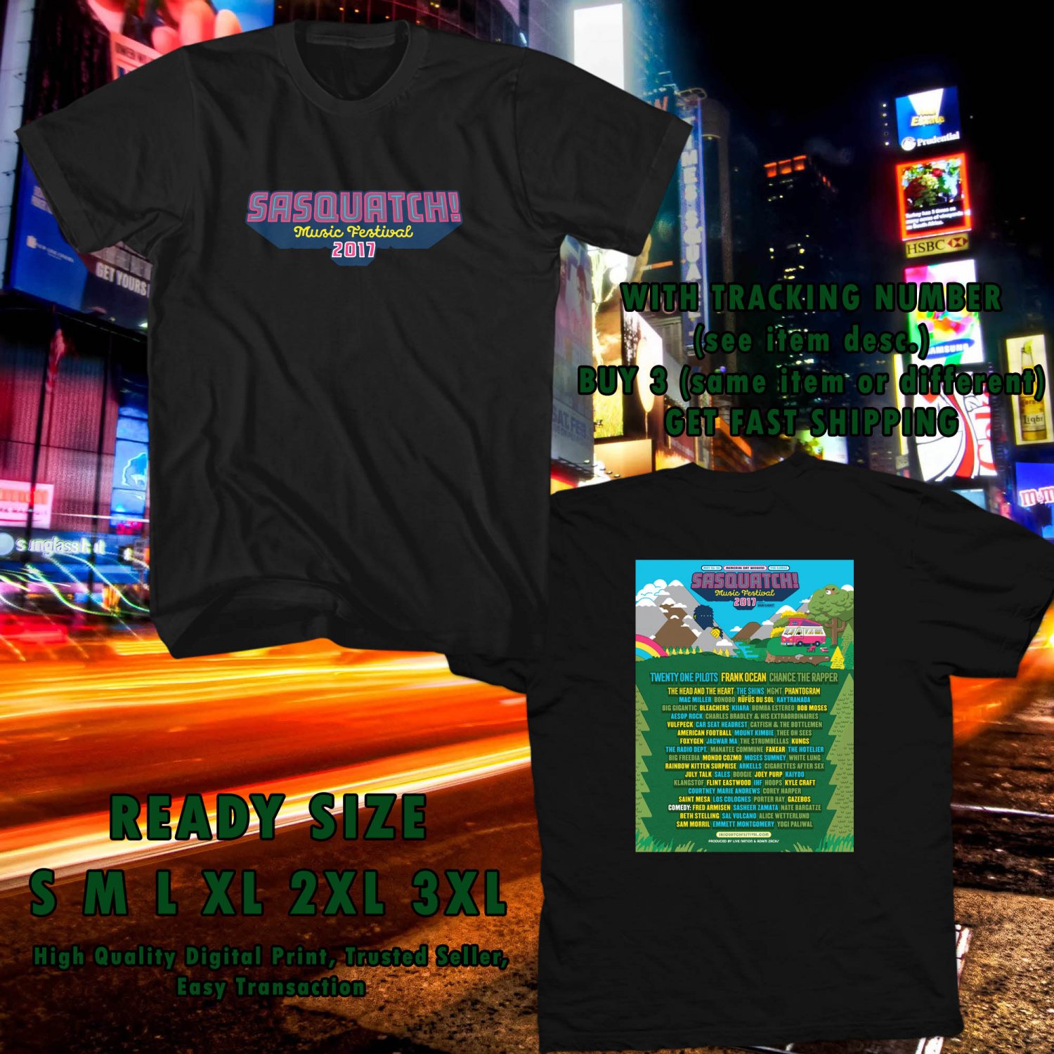 NEW SASQUATCH FESTIVAL MAY 2017 black TEE W DATES DMTR