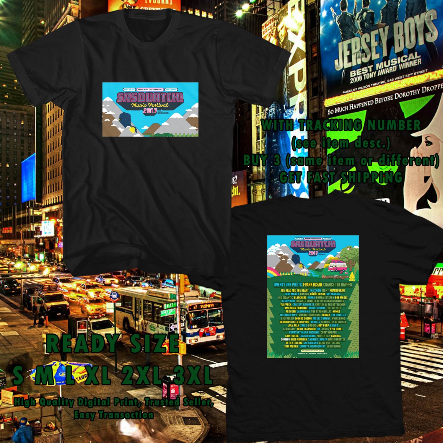 NEW SASQUATCH FESTIVAL MAY 2017 black TEE W DATES DMTR 116