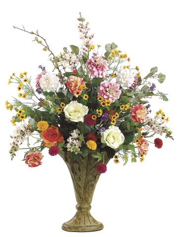 Elegant White Mauve Snapdragon Rose In Vase
