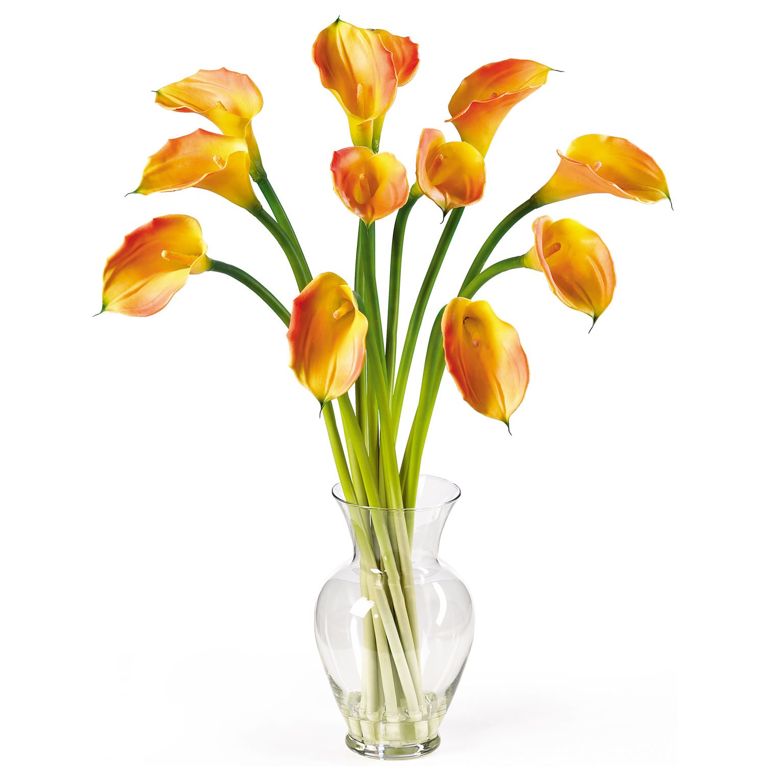 Calla Lily Liquid Illusion Silk Arrangement - Yellow