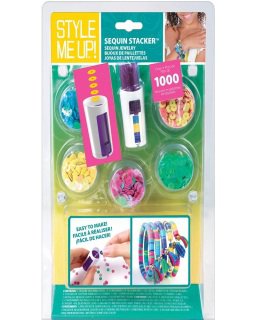 Green Style Me Up! Sequin Stacker Girls Jewelry Maker Kit RG5-MU88