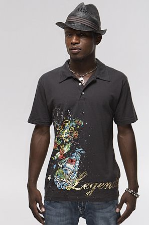Legends of Style Shirt Pirate Polo + Free Ed Hardy Poster
