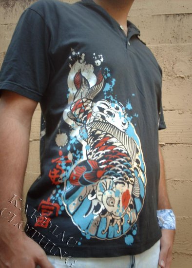 Legends of Style "Koi Fish" Polo Shirt + Free Ed Hardy Poster