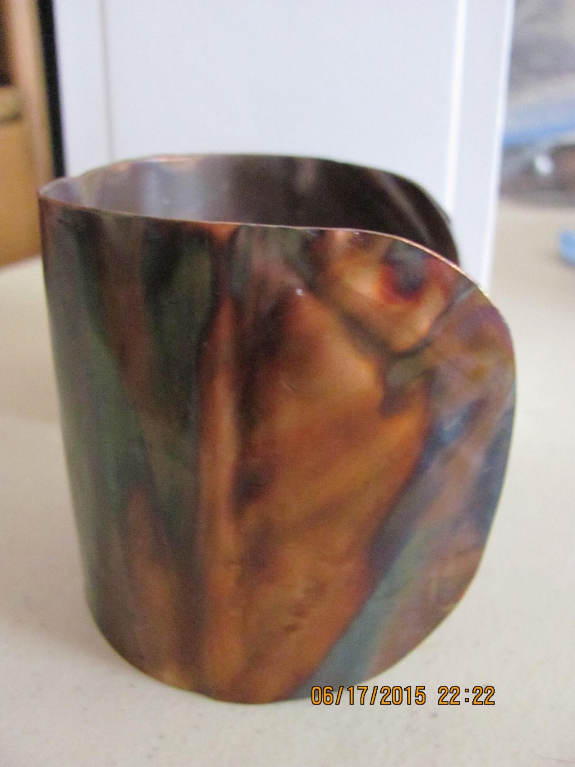 Copper Flame Colored Bracelet Cuff