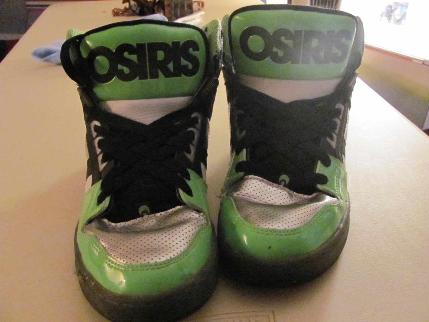 Osiris Mens Neon Green/Silver Shoes