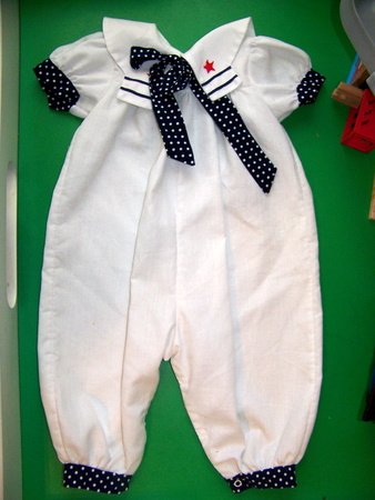 Rare Editions White Collared Romper 24m