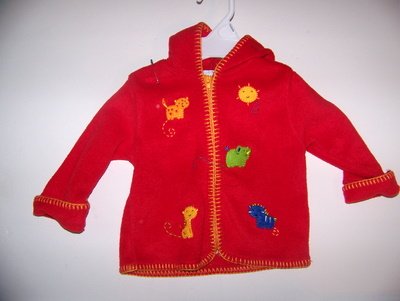 3-6 First Moments Red Hooded Jacket