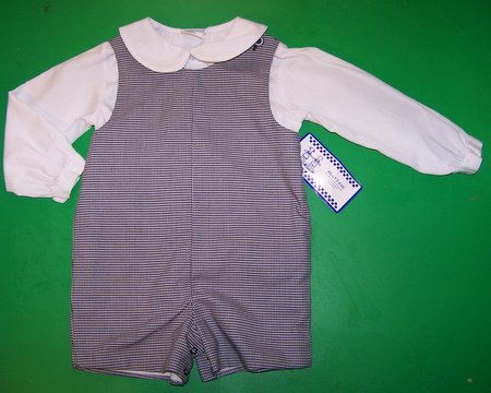 Kelly's Kids Black Houndstooth Romper/JonJon