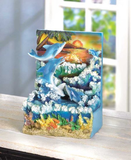 Dolphin Sunset Water Fountain