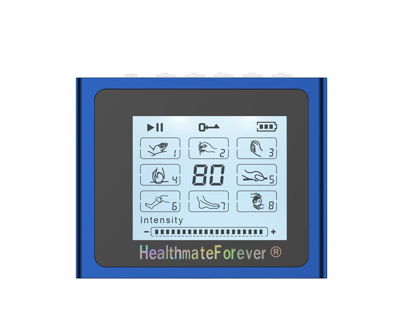 NTS8 HealthmateForever TENS Unit Electrical Muscle Stimulator Blue
